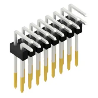 Neu Stiftleiste, 16-polig, RM 2.54 mm, abgewinkelt, schwarz, 10053165