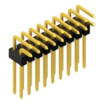Markenprodukt Stiftleiste, 18-polig, RM 2.54 mm, abgewinkelt, schwarz, 10053167
