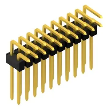 Stiftleiste, 20-polig, RM 2.54 mm, abgewinkelt, schwarz, 10053168 Zertifiziert