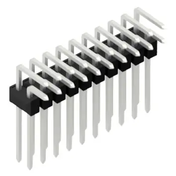 Stiftleiste, 20-polig, RM 2.54 mm, abgewinkelt, schwarz, 10067970 Top-Preis