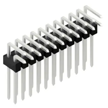 Stiftleiste, 22-polig, RM 2.54 mm, abgewinkelt, schwarz, 10053171 Markenprodukt