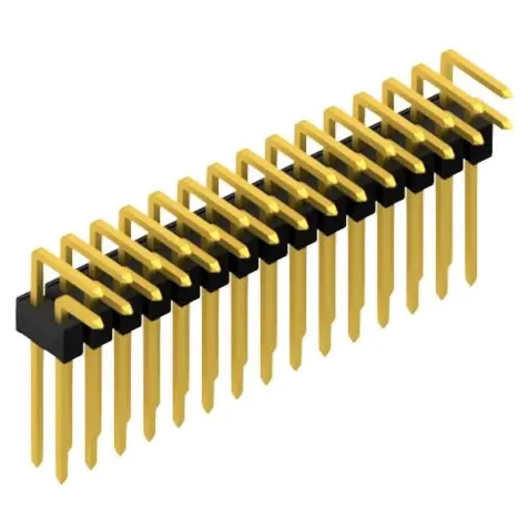 Stiftleiste, 30-polig, RM 2.54 mm, abgewinkelt, schwarz, 10053174 Garantierte Lieferung