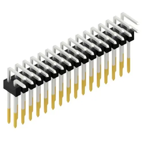 Preisreduziert Stiftleiste, 32-polig, RM 2.54 mm, abgewinkelt, schwarz, SL1910832S