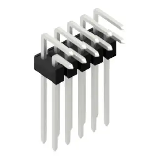 Stiftleiste, 10-polig, RM 2.54 mm, abgewinkelt, schwarz, 10053195 Knallerangebot