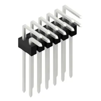 Stiftleiste, 12-polig, RM 2.54 mm, abgewinkelt, schwarz, SL1913212Z Must-Have