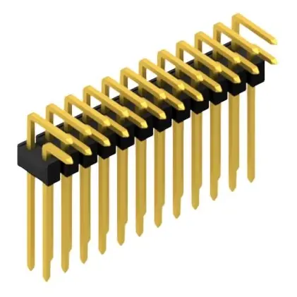 Stiftleiste, 24-polig, RM 2.54 mm, abgewinkelt, schwarz, 10053204 Markenware