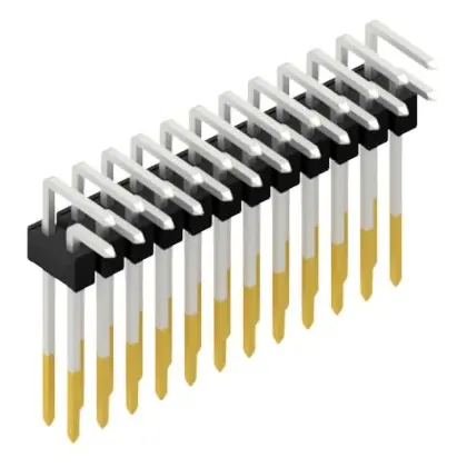 Letzte Chance Stiftleiste, 24-polig, RM 2.54 mm, abgewinkelt, schwarz, SL1913224S