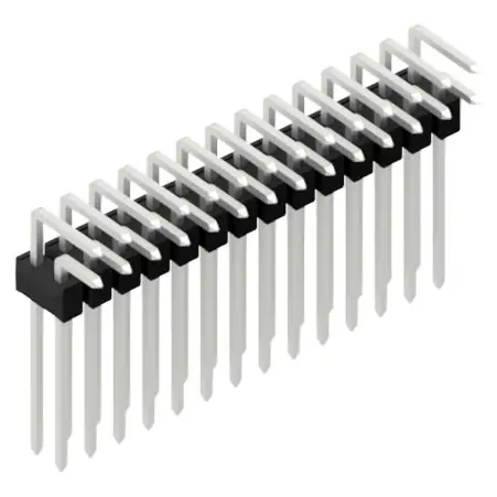 Abverkauf Stiftleiste, 28-polig, RM 2.54 mm, abgewinkelt, schwarz, SL1913228Z