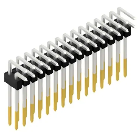 Stiftleiste, 30-polig, RM 2.54 mm, abgewinkelt, schwarz, 10053207 Geprüft