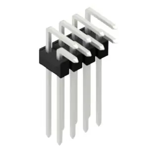 Kostenloser Rückversand Stiftleiste, 8-polig, RM 2.54 mm, abgewinkelt, schwarz, 10053191