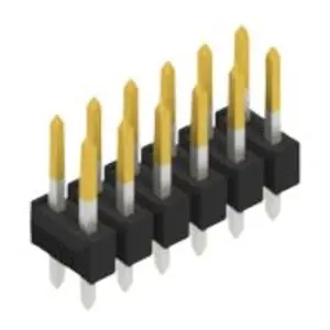 Stiftleiste, 12-polig, RM 2.54 mm, gerade, schwarz, 10053259 Neu Im Sortiment