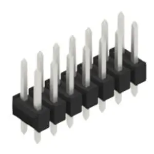 Kostenloser Versand Stiftleiste, 14-polig, RM 2.54 mm, gerade, schwarz, 10053263