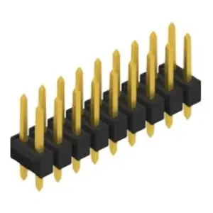 Stiftleiste, 18-polig, RM 2.54 mm, gerade, schwarz, 10053267 Preisknaller