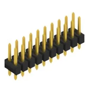 Stiftleiste, 20-polig, RM 2.54 mm, gerade, schwarz, 10053270 Kostenloser Versand