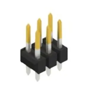 Stiftleiste, 6-polig, RM 2.54 mm, gerade, schwarz, 10053249 Neu Im Sortiment