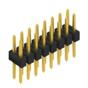 Stiftleiste, 16-polig, RM 2.54 mm, gerade, schwarz, 10053374 Highlight