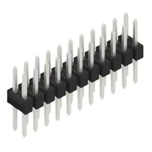 Stiftleiste, 22-polig, RM 2.54 mm, gerade, schwarz, 10053383 Sonderangebot