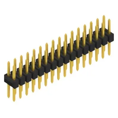 Stiftleiste, 32-polig, RM 2.54 mm, gerade, schwarz, 10053396 Sichere Zahlung