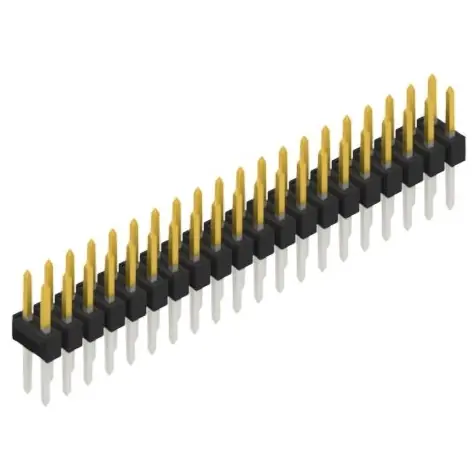 Stiftleiste, 40-polig, RM 2.54 mm, gerade, schwarz, 10053410 Expressversand