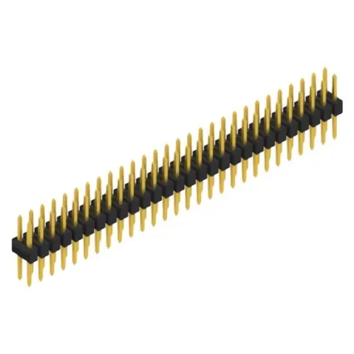 Stiftleiste, 56-polig, RM 2.54 mm, gerade, schwarz, 10053432 Expressversand