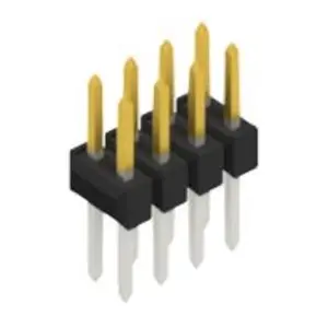 Stiftleiste, 8-polig, RM 2.54 mm, gerade, schwarz, 10053364 Highlight