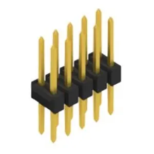 Markenprodukt Stiftleiste, 10-polig, RM 2.54 mm, gerade, schwarz, 10053471