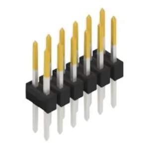 Stiftleiste, 12-polig, RM 2.54 mm, gerade, schwarz, 10053475 Top-Preis