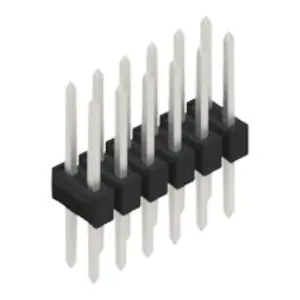 Neue Kollektion Stiftleiste, 12-polig, RM 2.54 mm, gerade, schwarz, 10053476