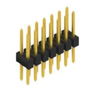 Stiftleiste, 14-polig, RM 2.54 mm, gerade, schwarz, 10053477 Geprüft