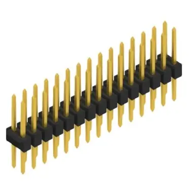 Stiftleiste, 30-polig, RM 2.54 mm, gerade, schwarz, 10053502 Markenware