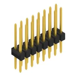 Stiftleiste, 16-polig, RM 2.54 mm, gerade, schwarz, 10053576 Kostenloser Rückversand