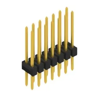 Stiftleiste, 14-polig, RM 2.54 mm, gerade, schwarz, 10053630 Markenprodukt