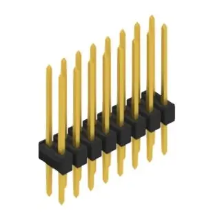 Stiftleiste, 16-polig, RM 2.54 mm, gerade, schwarz, 10053632 Begrenztes Angebot