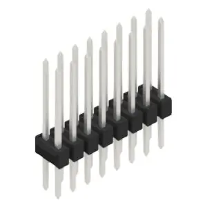 Stiftleiste, 16-polig, RM 2.54 mm, gerade, schwarz, 10053634 Schneller Versand