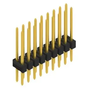 Schnäppchen Stiftleiste, 18-polig, RM 2.54 mm, gerade, schwarz, 10053636