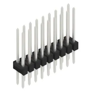 Stiftleiste, 18-polig, RM 2.54 mm, gerade, schwarz, 10053637 Preis Gesenkt