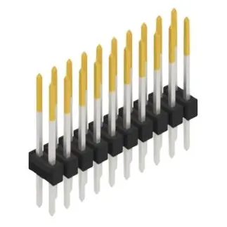 Stiftleiste, 20-polig, RM 2.54 mm, gerade, schwarz, 10053639 Geprüft