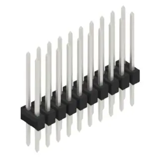 Stiftleiste, 20-polig, RM 2.54 mm, gerade, schwarz, 10053640 Mega-Angebot