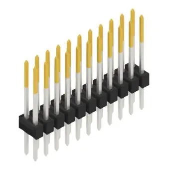 Garantierte Lieferung Stiftleiste, 22-polig, RM 2.54 mm, gerade, schwarz, SL212822S