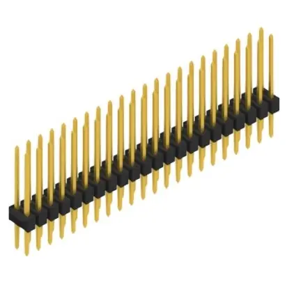 Markenprodukt Stiftleiste, 44-polig, RM 2.54 mm, gerade, schwarz, 10053655