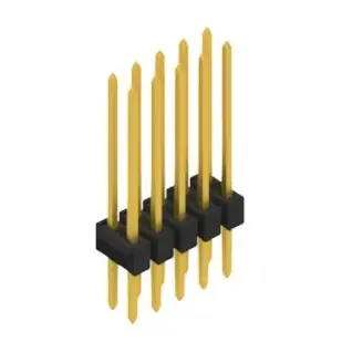 Stiftleiste, 10-polig, RM 2.54 mm, gerade, schwarz, 10053670 Expressversand