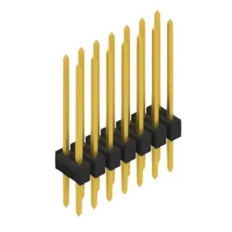 Stiftleiste, 14-polig, RM 2.54 mm, gerade, schwarz, 10053674 Sale