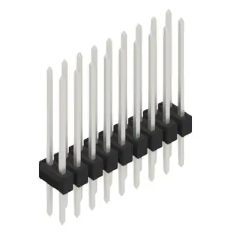 Top-Seller Stiftleiste, 18-polig, RM 2.54 mm, gerade, schwarz, SL215418Z