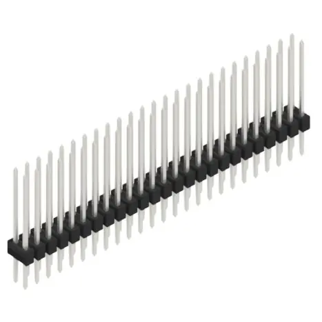 Jetzt Kaufen Stiftleiste, 50-polig, RM 2.54 mm, gerade, schwarz, 10053697