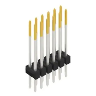 Stiftleiste, 12-polig, RM 2.54 mm, gerade, schwarz, 10078514 Markenprodukt