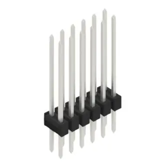 Zertifiziert Stiftleiste, 12-polig, RM 2.54 mm, gerade, schwarz, 10053711