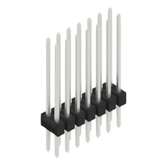 Schnäppchen Stiftleiste, 14-polig, RM 2.54 mm, gerade, schwarz, SL217914Z