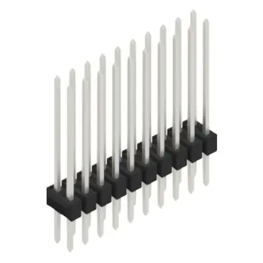 Neu Stiftleiste, 20-polig, RM 2.54 mm, gerade, schwarz, 10053718