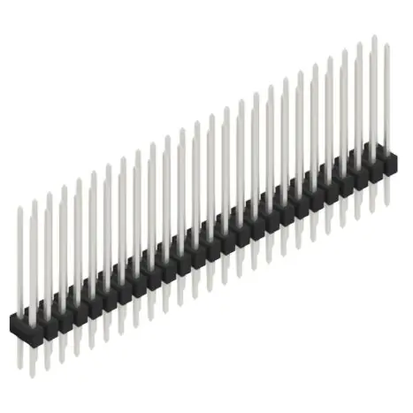 Stiftleiste, 50-polig, RM 2.54 mm, gerade, schwarz, 10053730 Sonderangebot