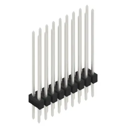 Billig Stiftleiste, 18-polig, RM 2.54 mm, gerade, schwarz, 10053744